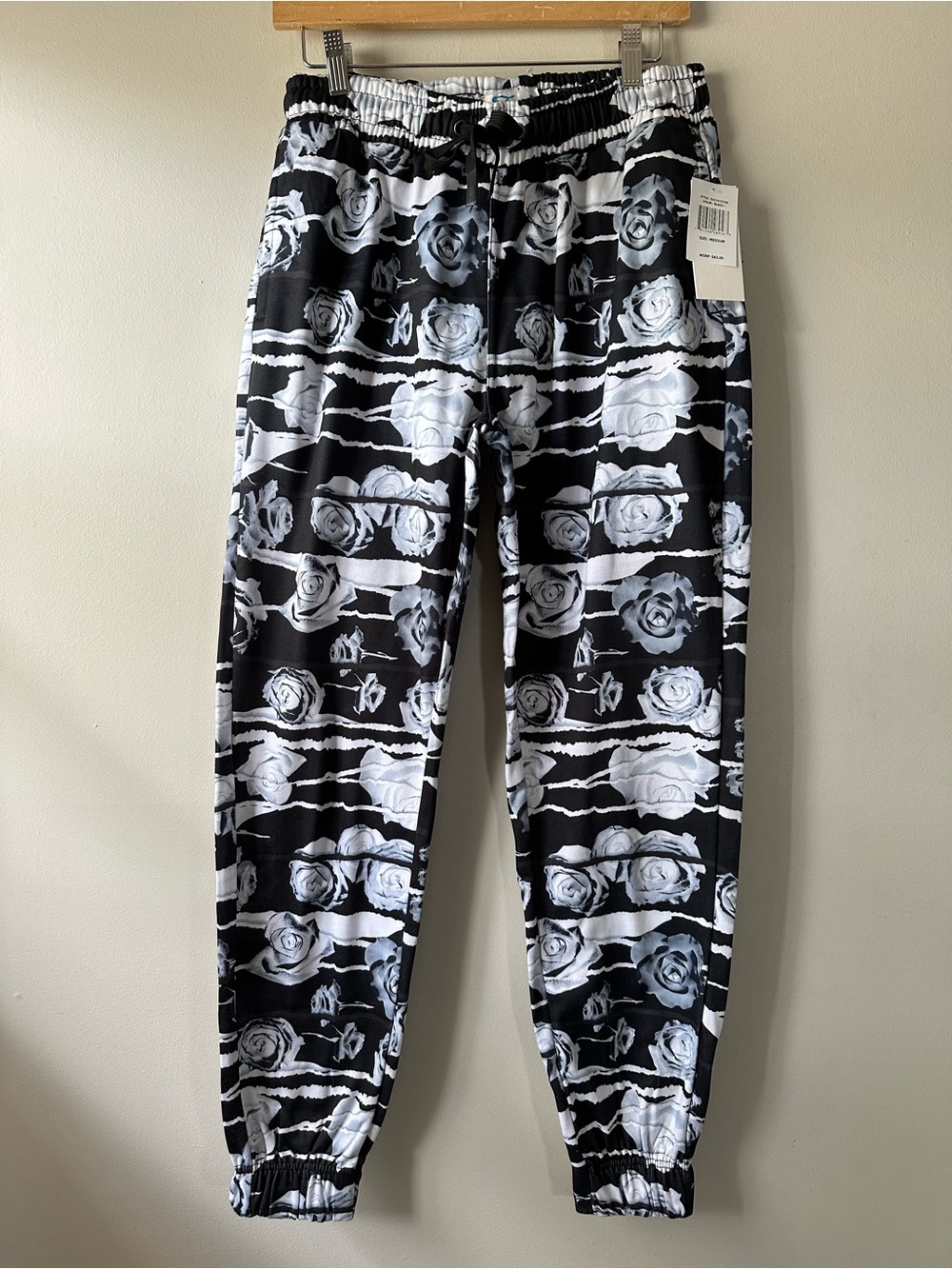 Fresh Prints of Bel Air by Drill Clothing Co. Rose Print Jogger Pants Size M